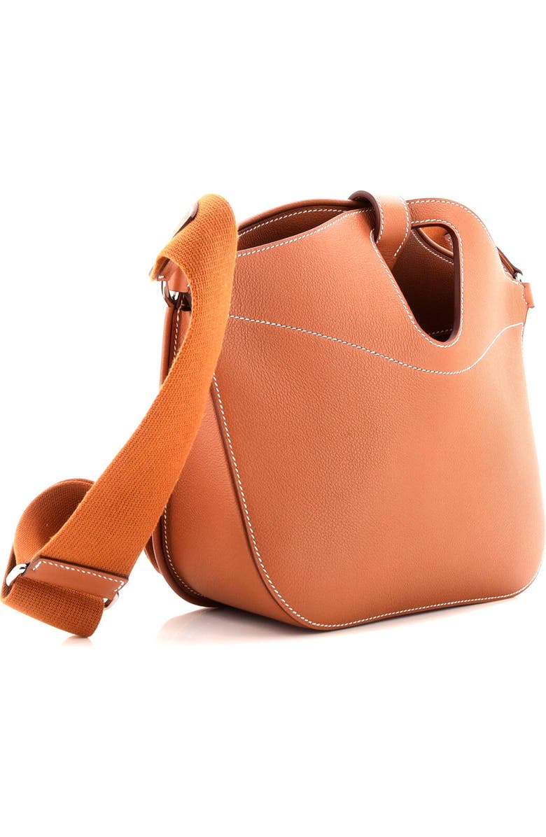 Pre-Owned Hermes Attelage Crossbody Bag Evercolor, Alternate, color, Gold