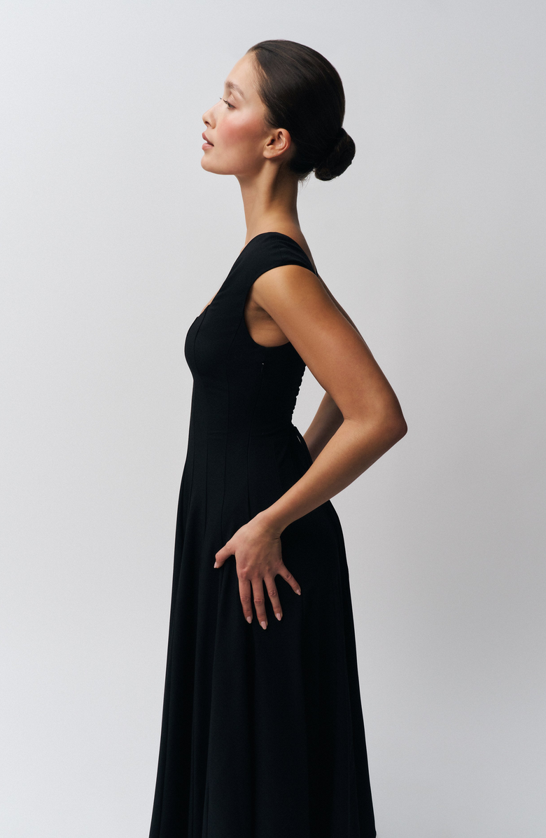 Guizio Leila Dress, Alternate, color, Black