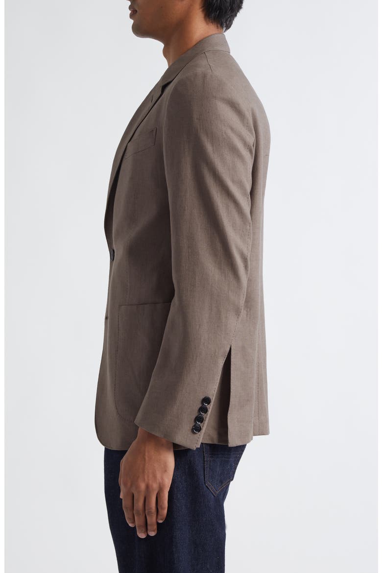 Oasi Lino Linen Suit Jacket, Alternate, color, MEDIUM BROWN SOLID