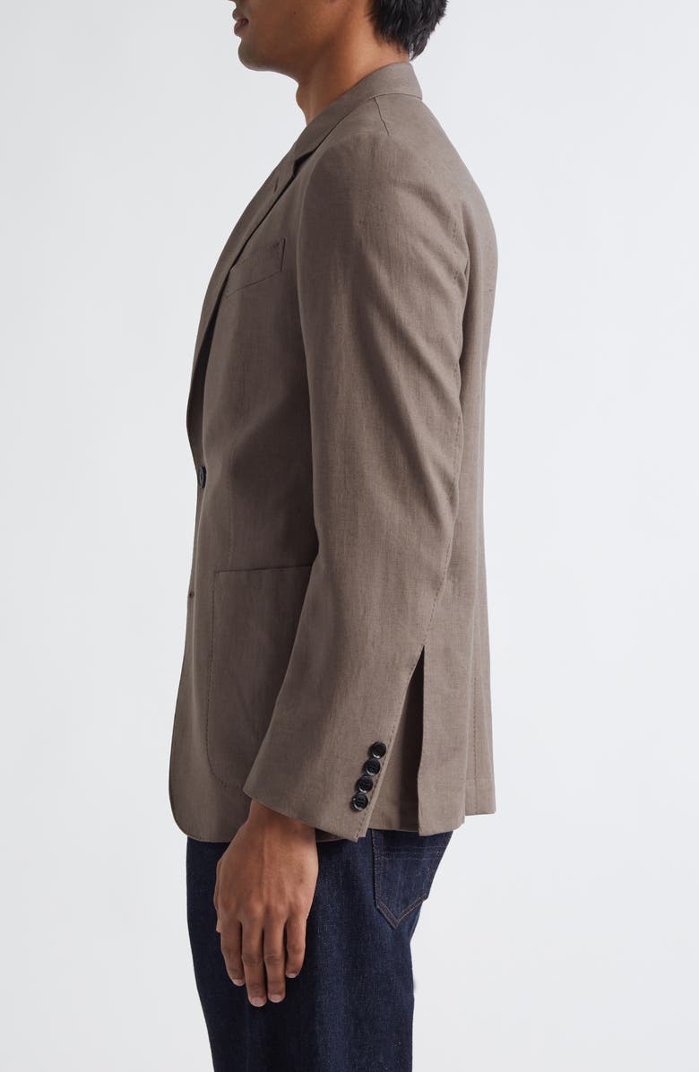 ZEGNA Oasi Lino Linen Suit Jacket, Alternate, color, Medium Brown Solid