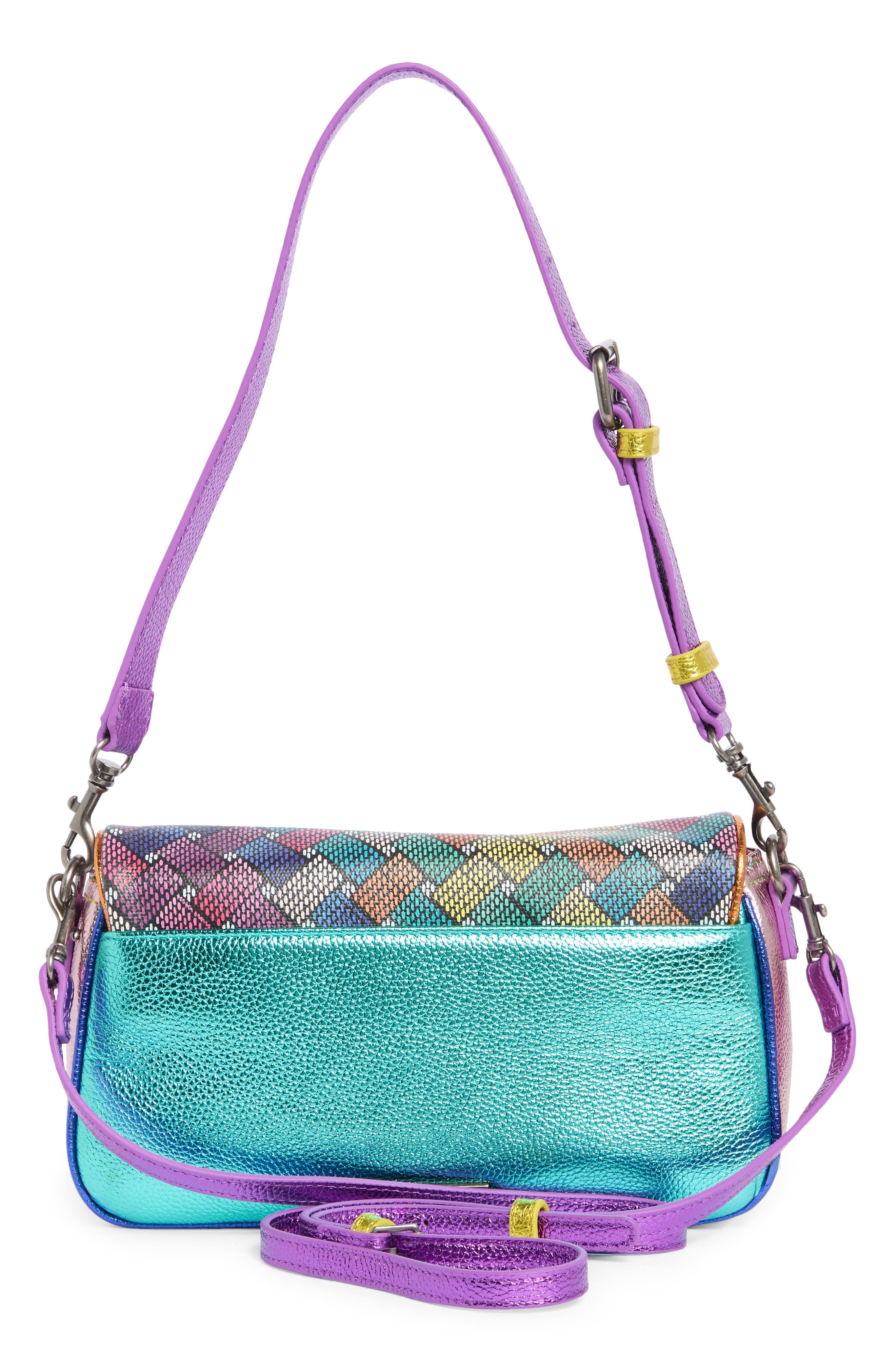 Kurt Geiger London Camden Flaplf Shoulder Bag, Alternate, color, Purple Multi