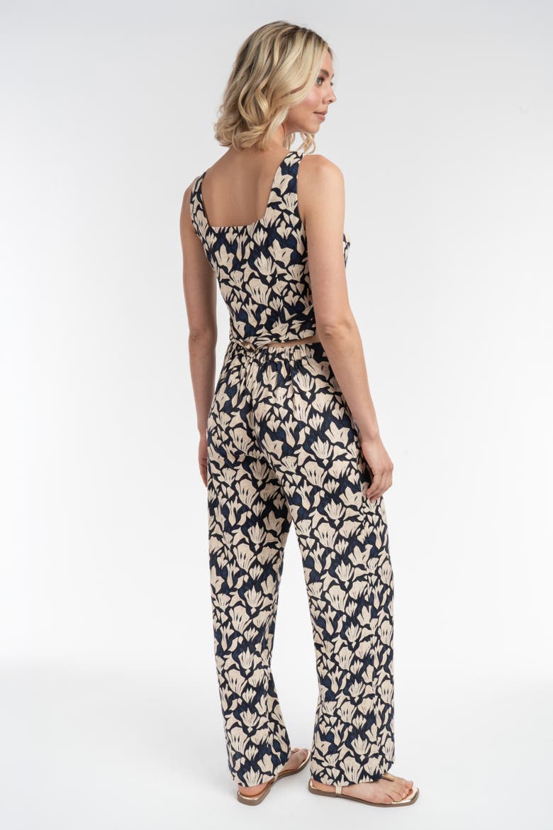 Printed Top, Alternate, color, Tropical Blue