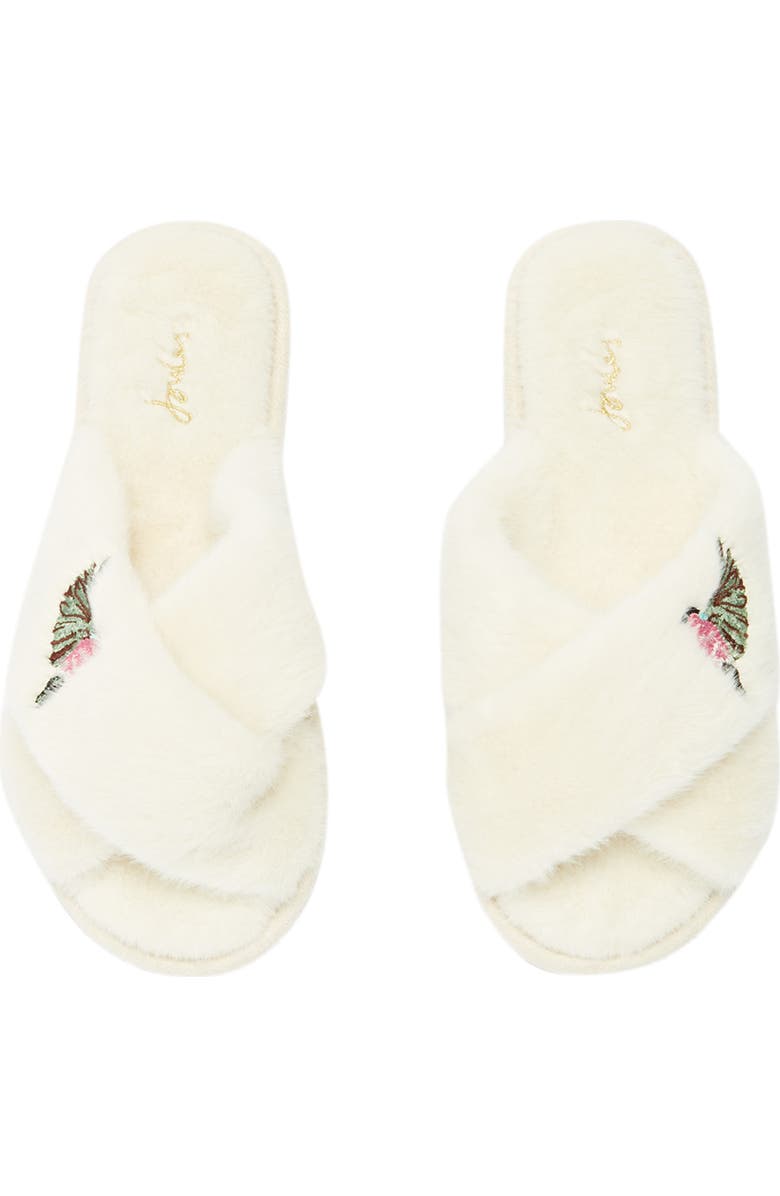 Joules Honey Faux Fur Slide Slipper, Main, color,