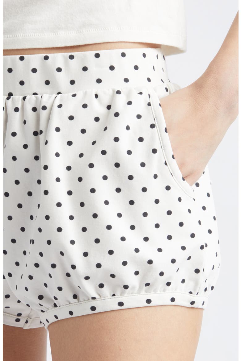 Tommy Polka Dot Shorts, Alternate, color, IVORY BLACK POLKA DOT