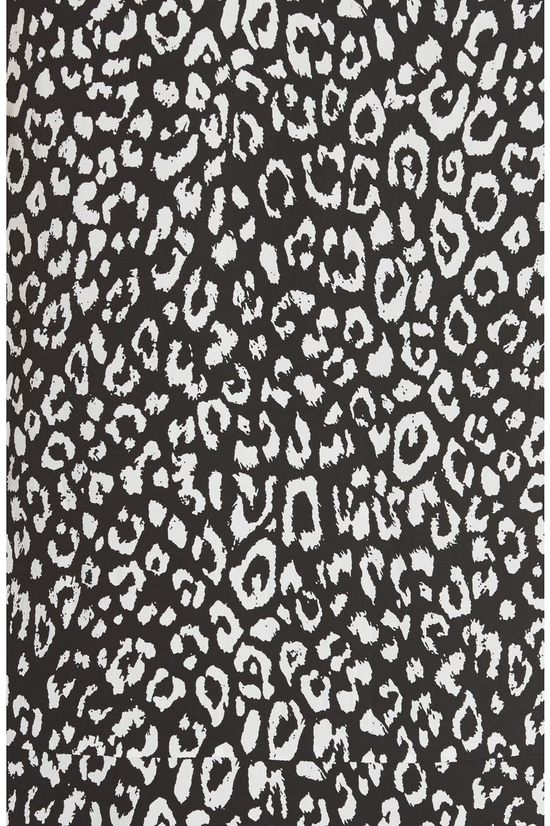 Angeni Leopard Print Puff Sleeve Dress, Alternate, color, CAVIAR