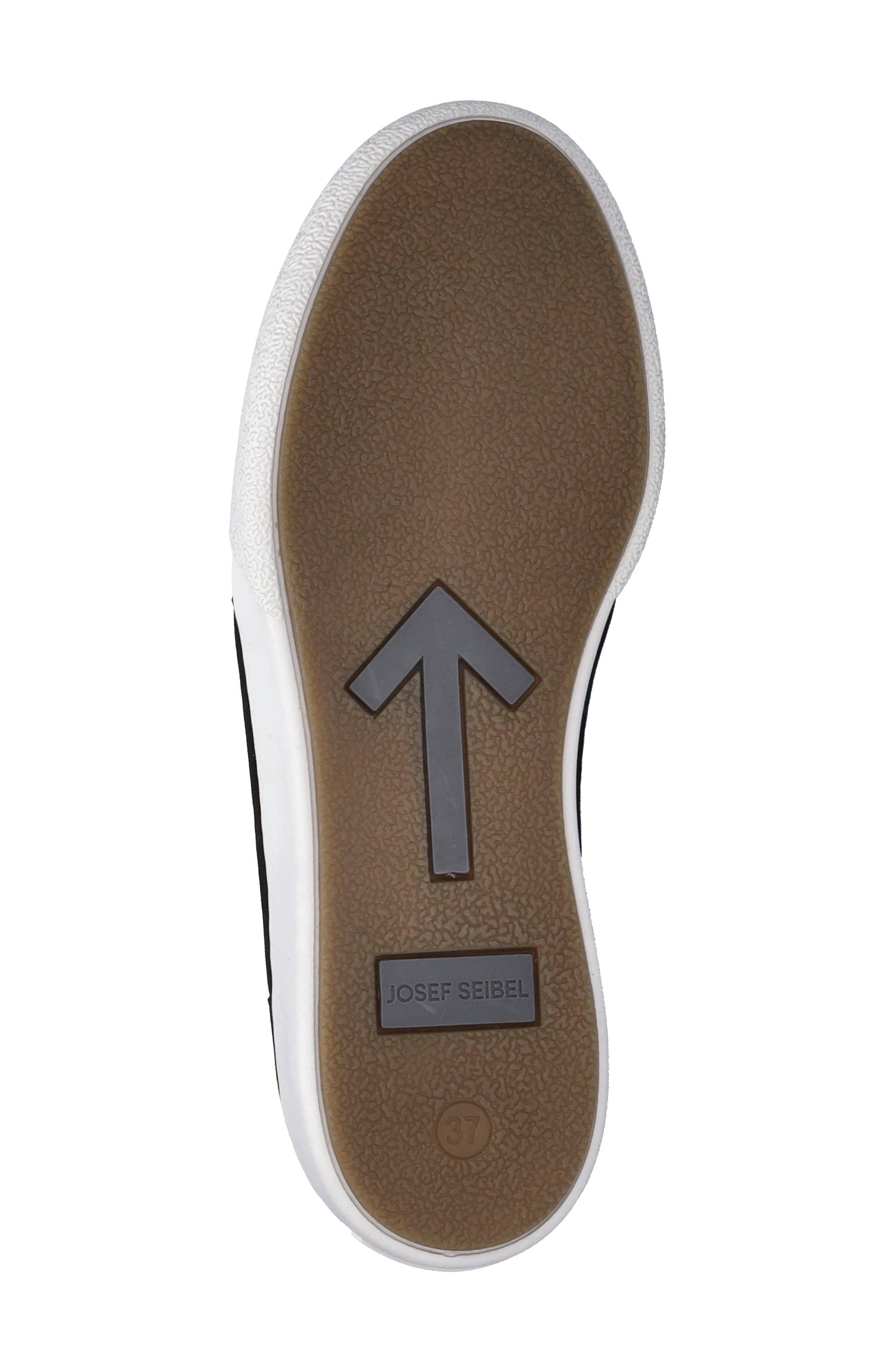 Josef Seibel Claire Zip Sneaker, Alternate, color, Black