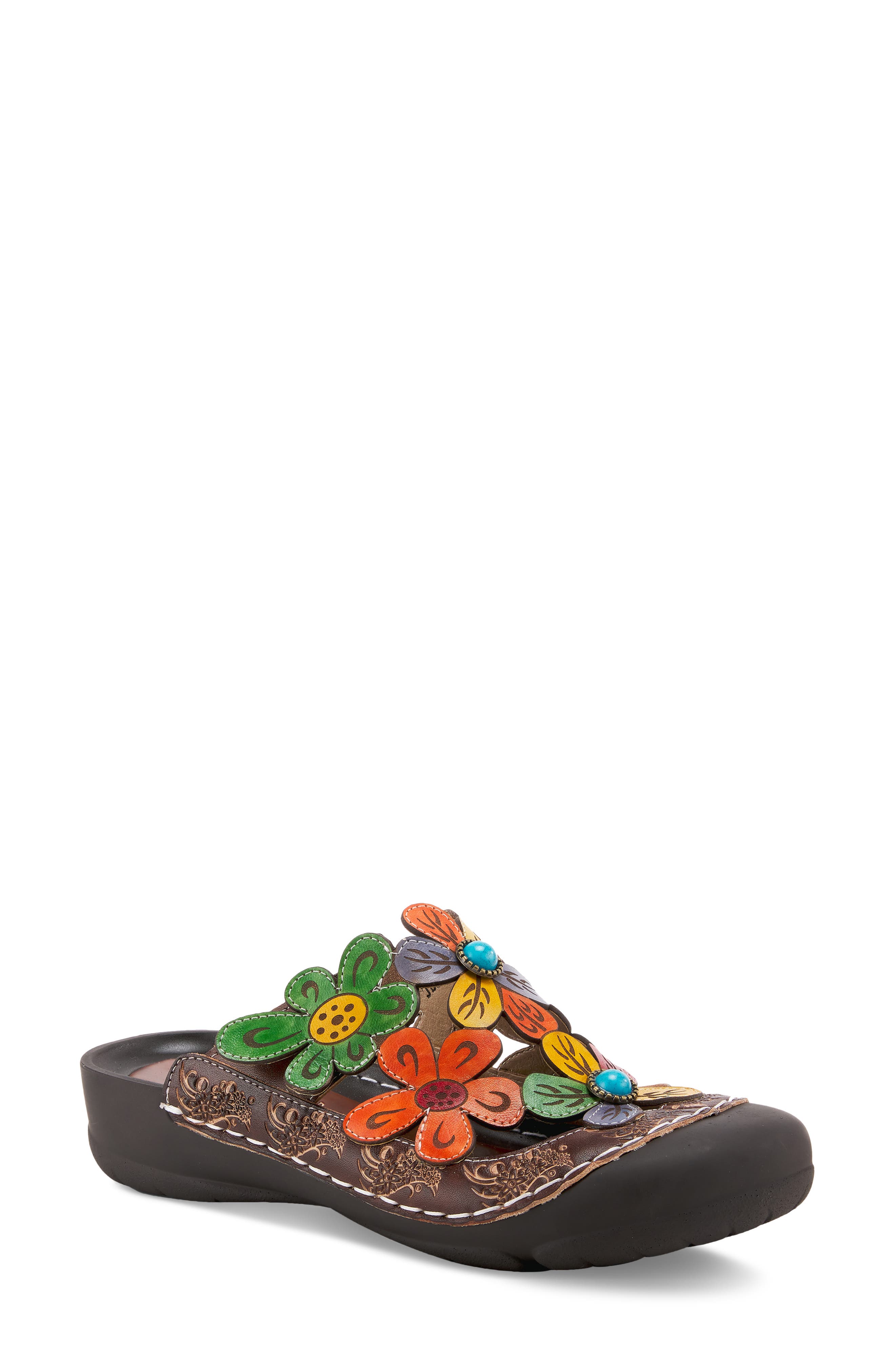 L'Artiste by Spring Step Keya Floral Mule, Main, color, 