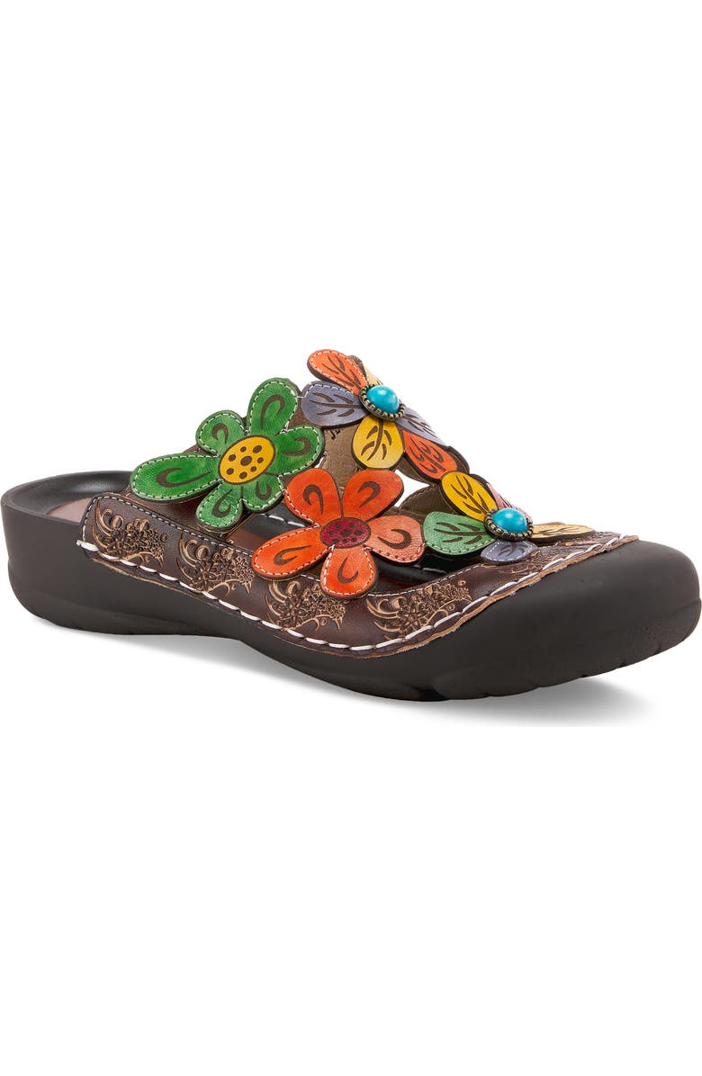 L'Artiste by Spring Step Keya Floral Mule, Main, color,