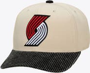 Mitchell & Ness Men's Mitchell & Ness Cream/Black Portland Trail Blazers Washed Corduroy Pro Crown Snapback Hat