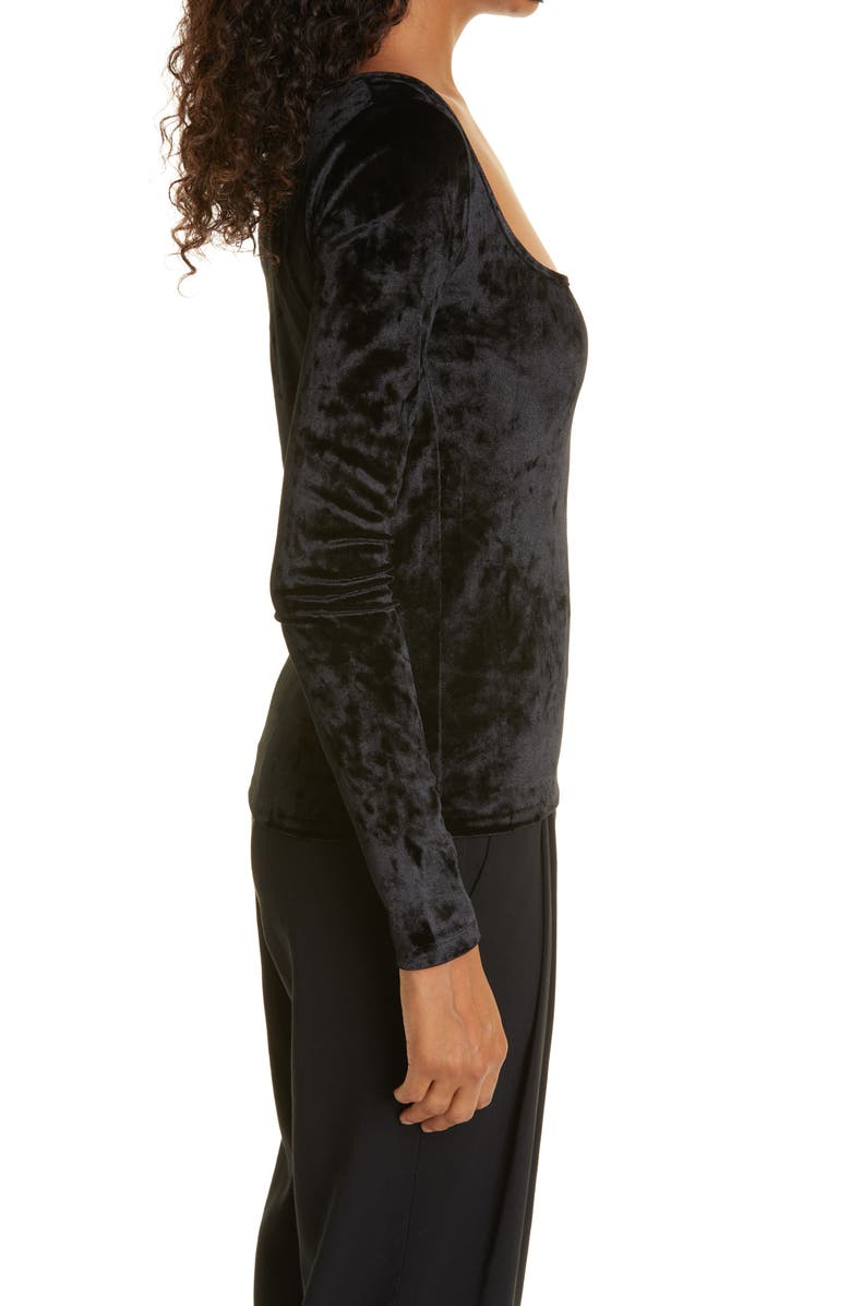 Vince Velour Square Neck Top, Alternate, color, 
