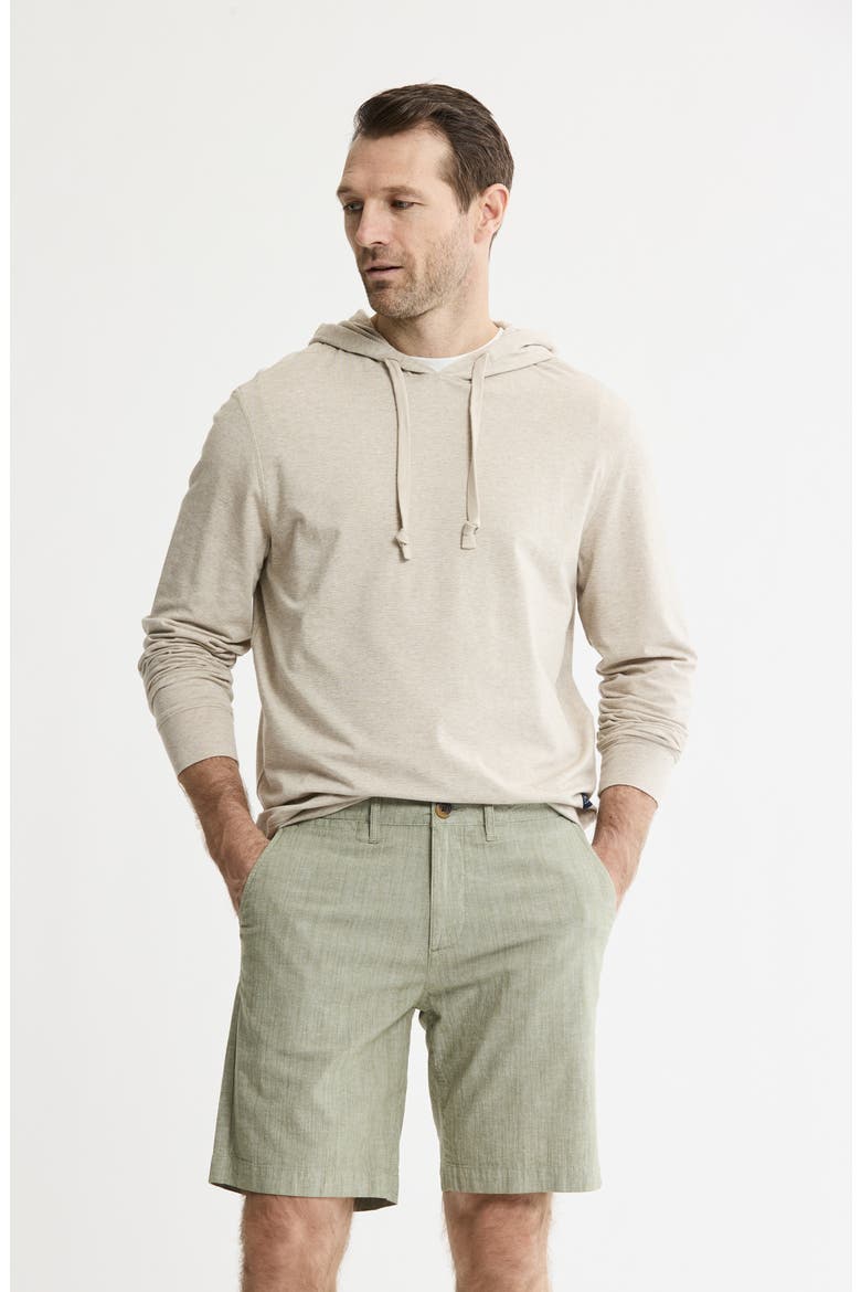 Stretch Cotton Chambray Shorts, Alternate, color, LIGHT GREEN