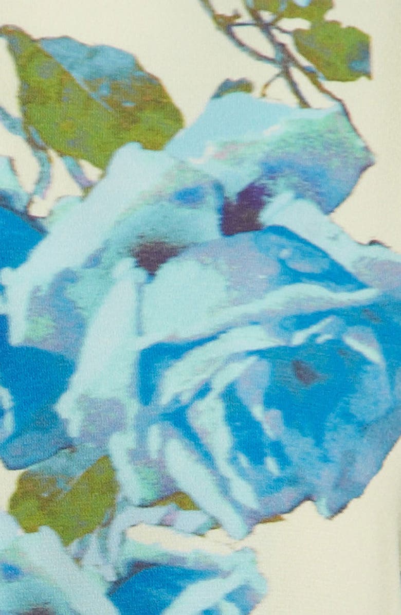 Mural 'Turning Rose' Letterman Jacket, Alternate, color,