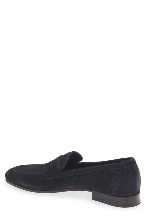 Jm Weston Woogie Penny Loafer In Blue