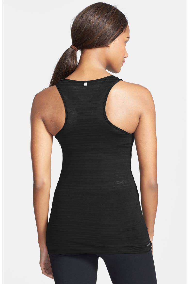'Touch Breeze Stripe' Dri-FIT Racerback Tank, Alternate, color, BLACK