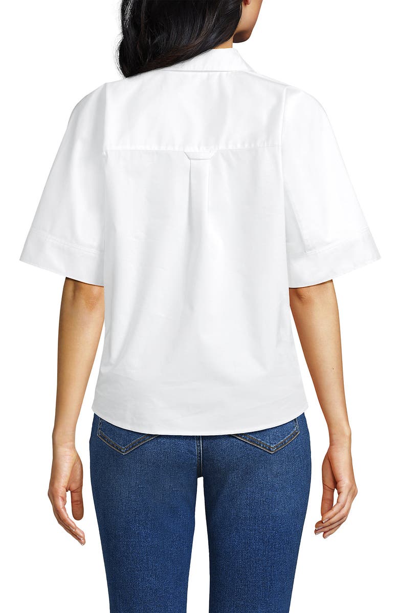 Lands' End Cooling Elbow Sleeve Button Front Shirt, Alternate, color, 