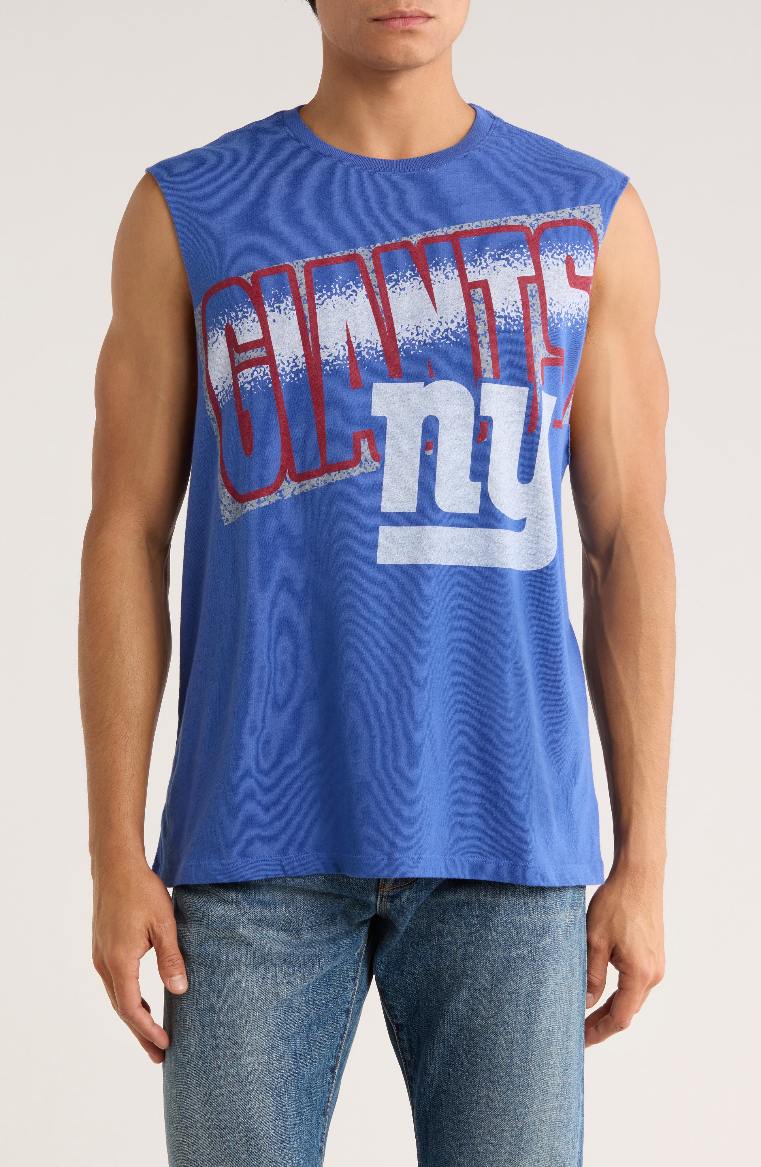 Junk Food NFL Giants Cotton Graphic Muscle Tee