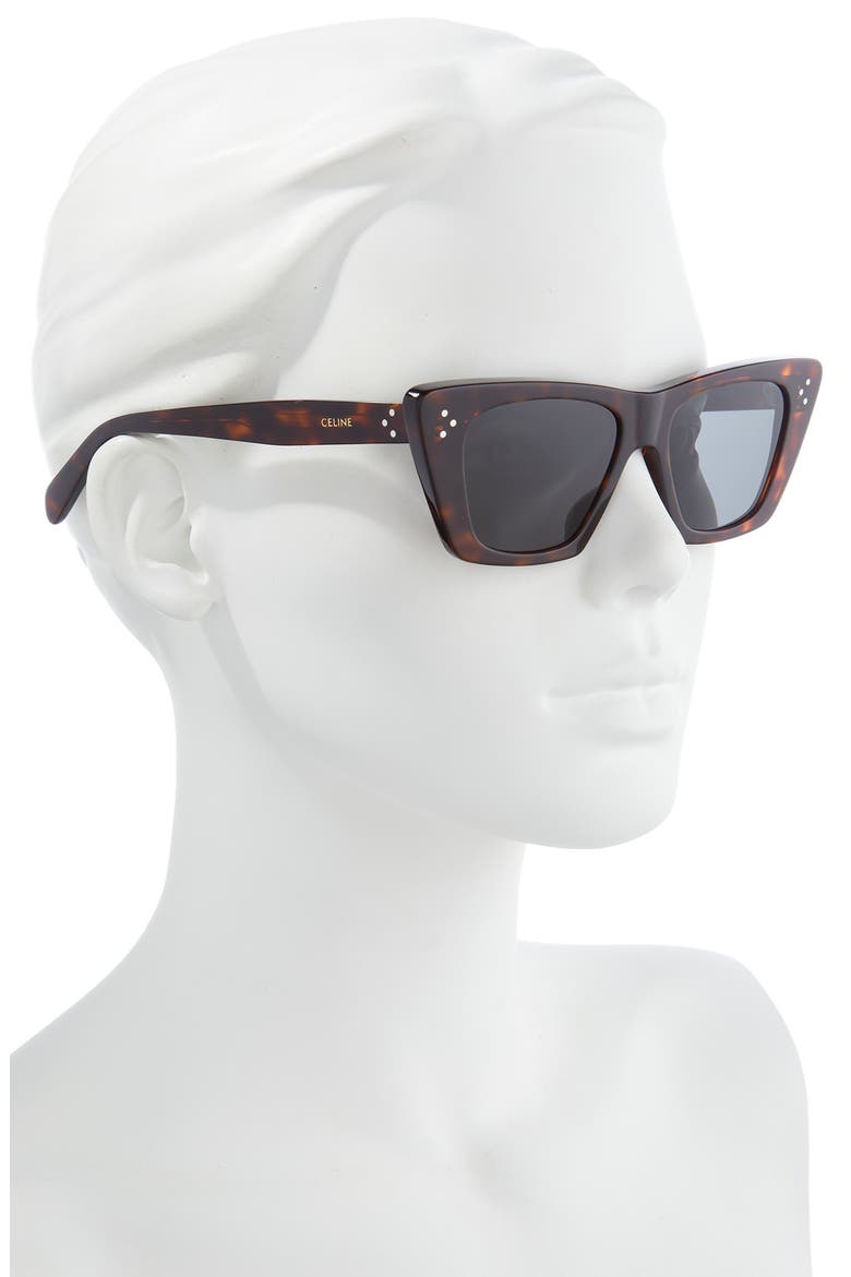 54mm Cat Eye Sunglasses, Alternate, color, DARK HAVANA / SMOKE