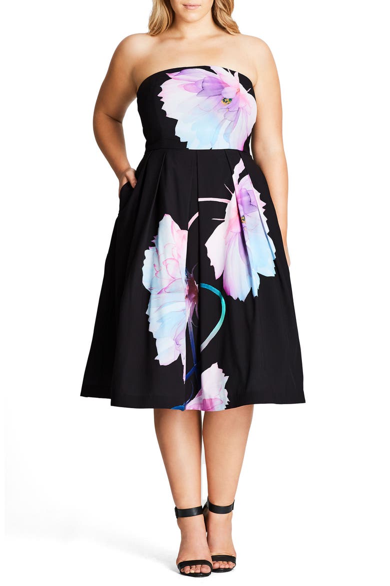 Pretty Bloom Convertible Sundress, Alternate, color, BLACK