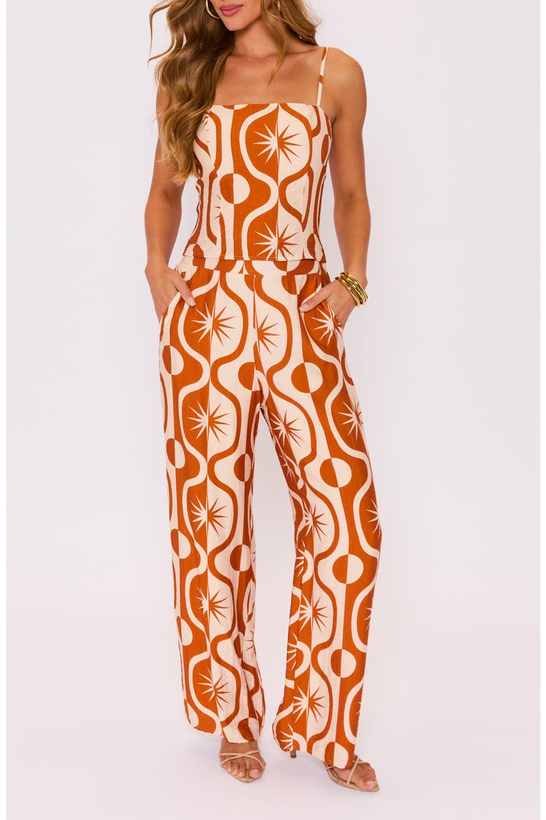 Valencia Geometric Print, Alternate, color, RUST/ SAND