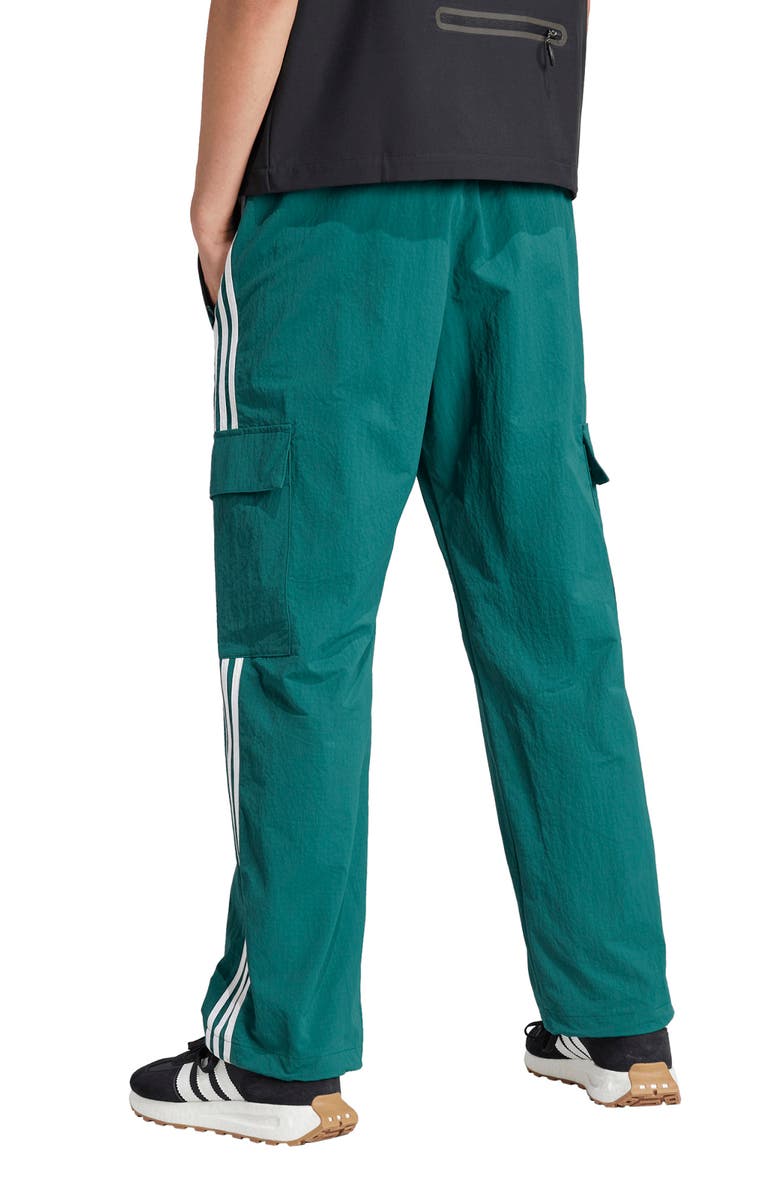 adidas Adicolor Classics Lifestyle 3-Stripe Cargo Pants, Alternate, color, Collegiate Green