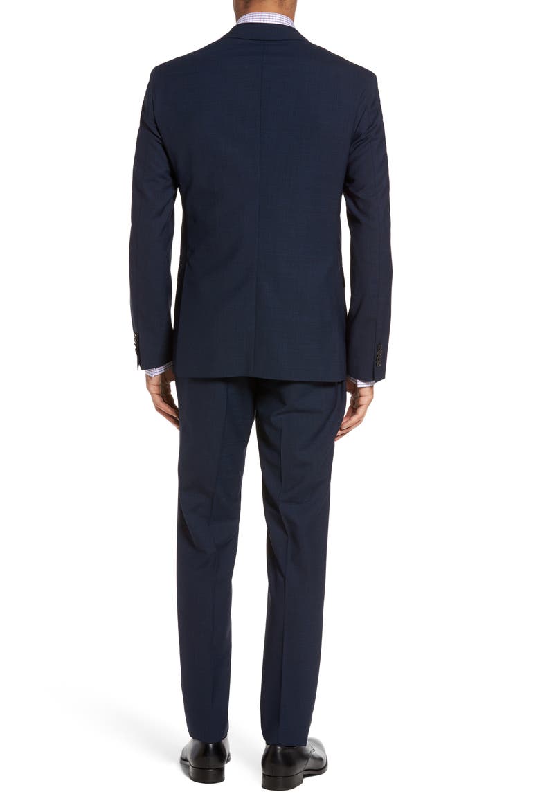 Reyno/Wave 12 Extra Trim Fit Houndstooth Wool Suit, Alternate, color, NAVY