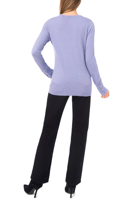 Halogenr Halogen(r) Button Cuff Crewneck Sweater In Blue