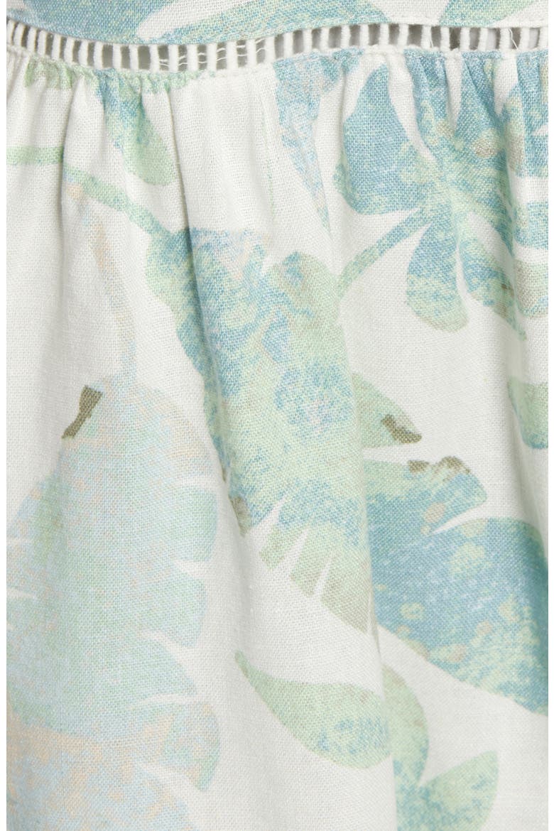 Leaf Print Minidress, Alternate, color, SAGE