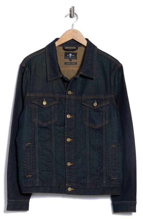 Seven Perfect Denim Trucker Jacket In Blue