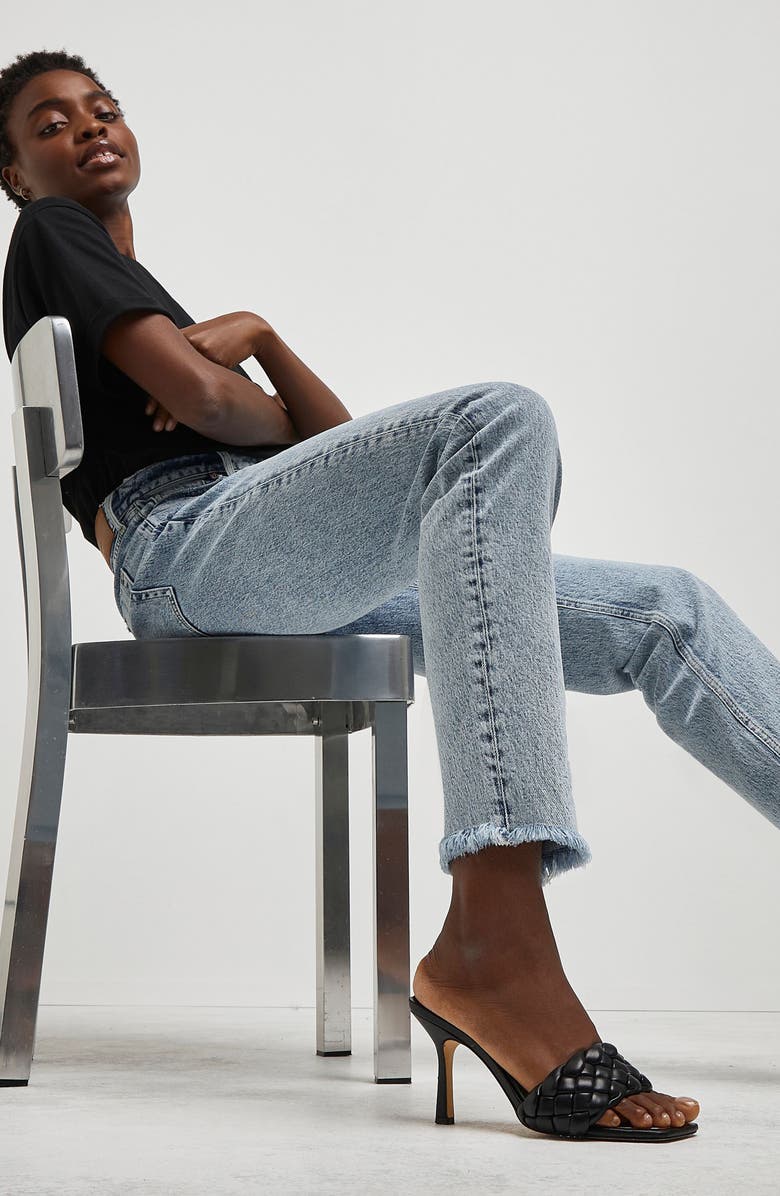 River Island Jaxx High Waist Straight Leg Jeans, Alternate, color, 