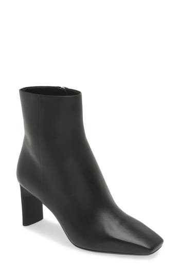 Rag & Bone Aja Leather Ankle Zip Booties In Black