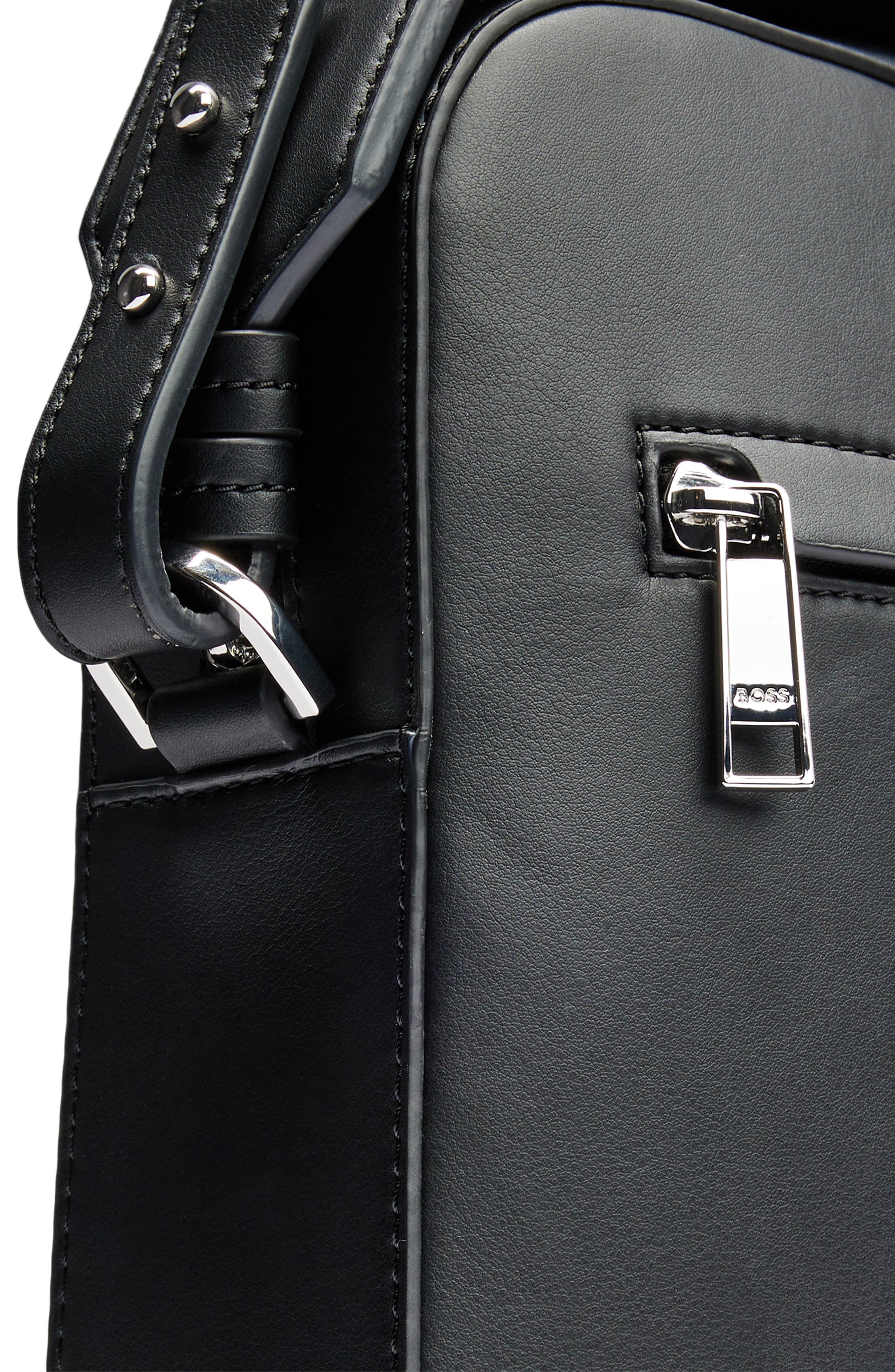 BOSS Ray Stripe Faux Leather Document Case, Alternate, color, 