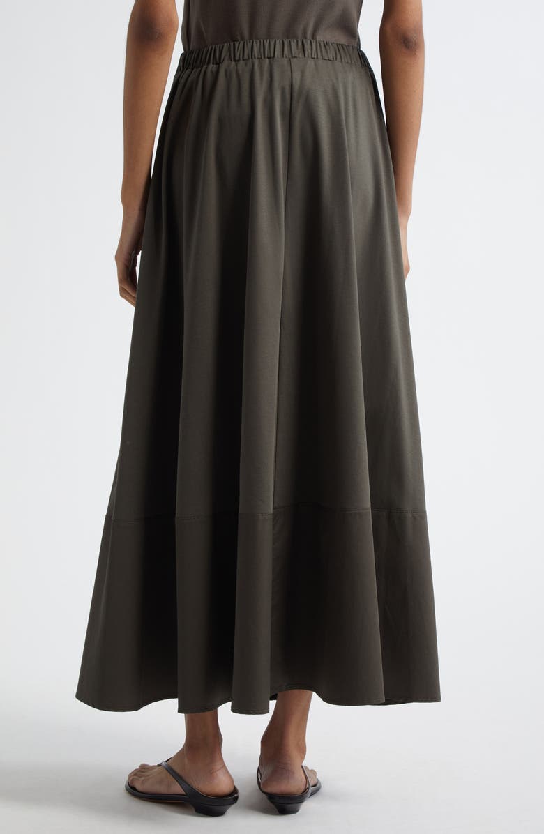 MM by Max Mara Roal Modal & Cotton Maxi Skirt, Alternate, color, Dark Green