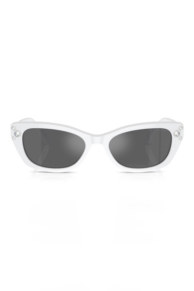 54mm Pillow Sunglasses, Main, color, WHITE