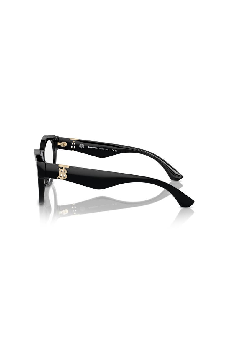 Burberry 53mm Round optical glasses, Alternate, color, Black
