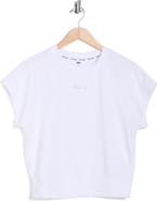 DKNY Metallic Logo Cap Sleeve Sweatshirt