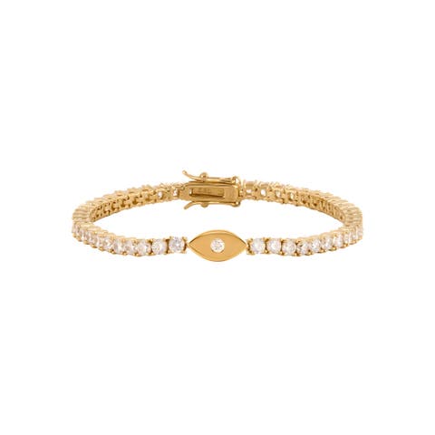 Hopeful Abundance Evil Eye Tennis Bracelet