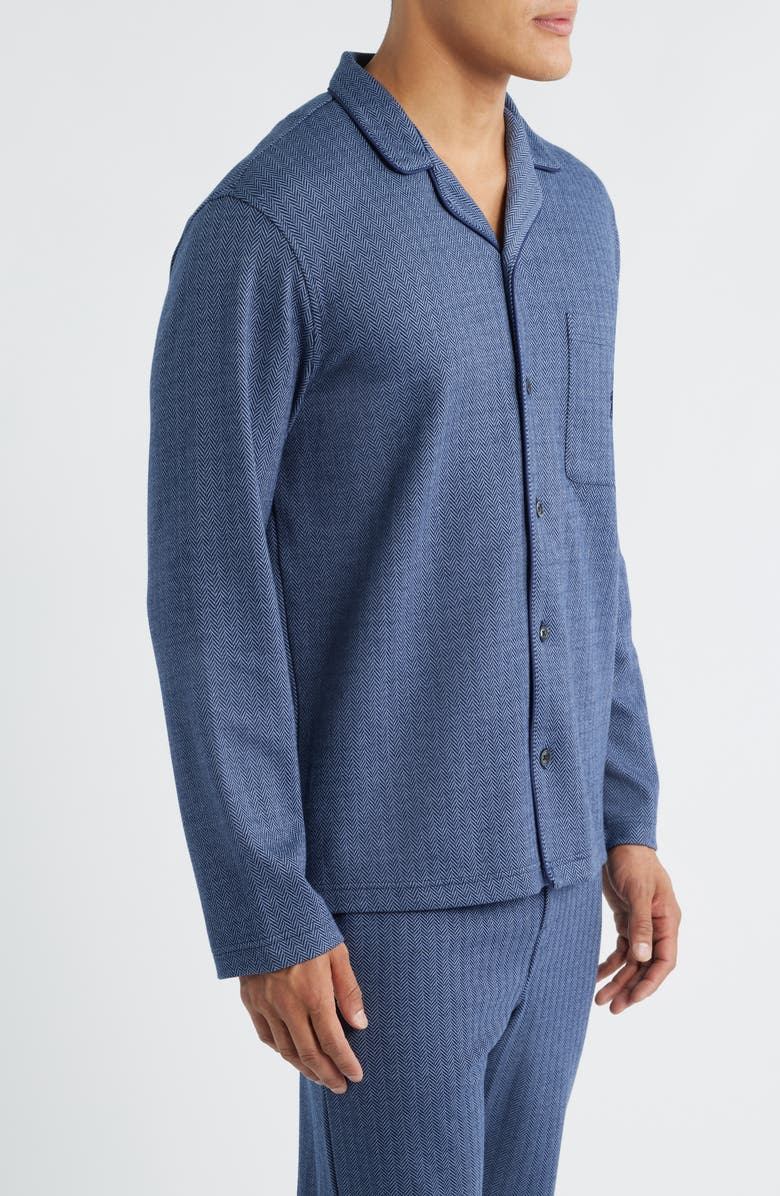 Polo Ralph Lauren Long Sleeve Pajama Top, Alternate, color, Cruise Navy