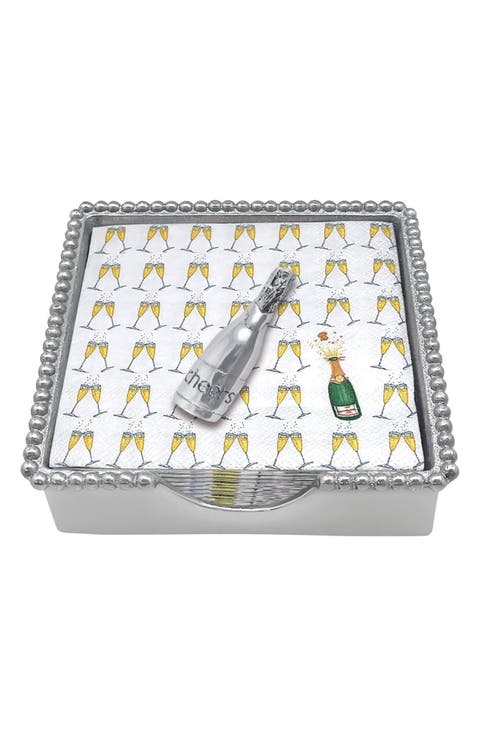 Beaded Napkin Box Set