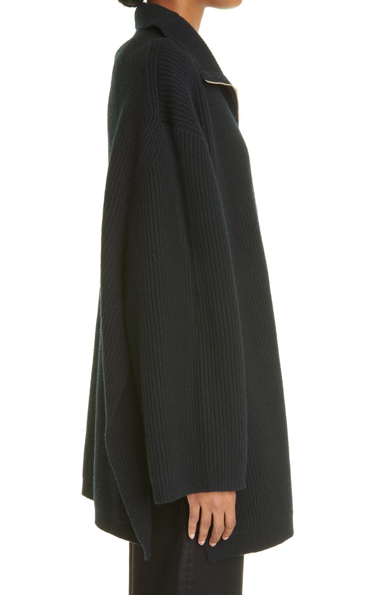 TOTEME Tomar Oversized Quarter Zip Wool Blend Sweater, Alternate, color, 