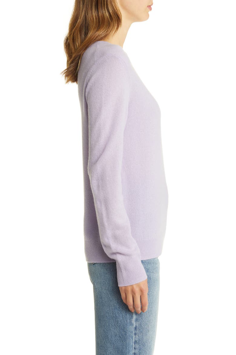 Cashmere Crewneck Sweater, Alternate, color, PURPLE BETTA