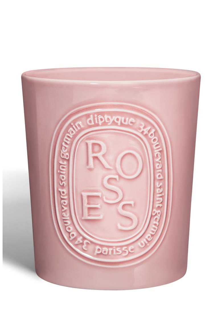 Roses Large Scented Candle, Main, color, PINK VESSEL