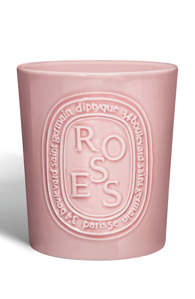Diptyque Roses Large Scented Candle, Main, color, Pink Vessel