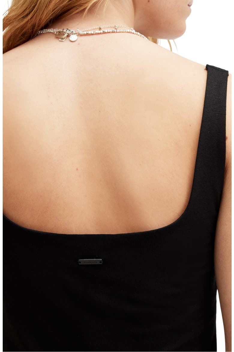 Anie Square Neck Crop Tank, Alternate, color, BLACK