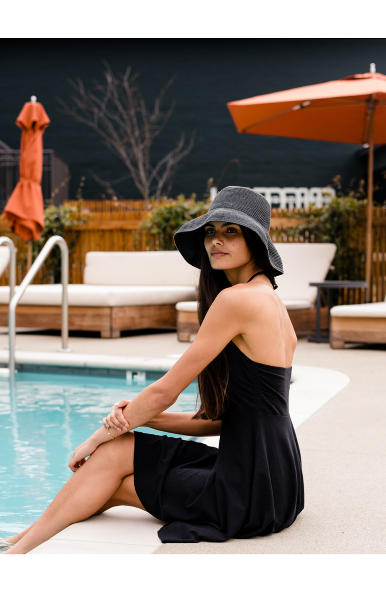 ABLE Elliana Halter Ruched Dress, Alternate, color, 