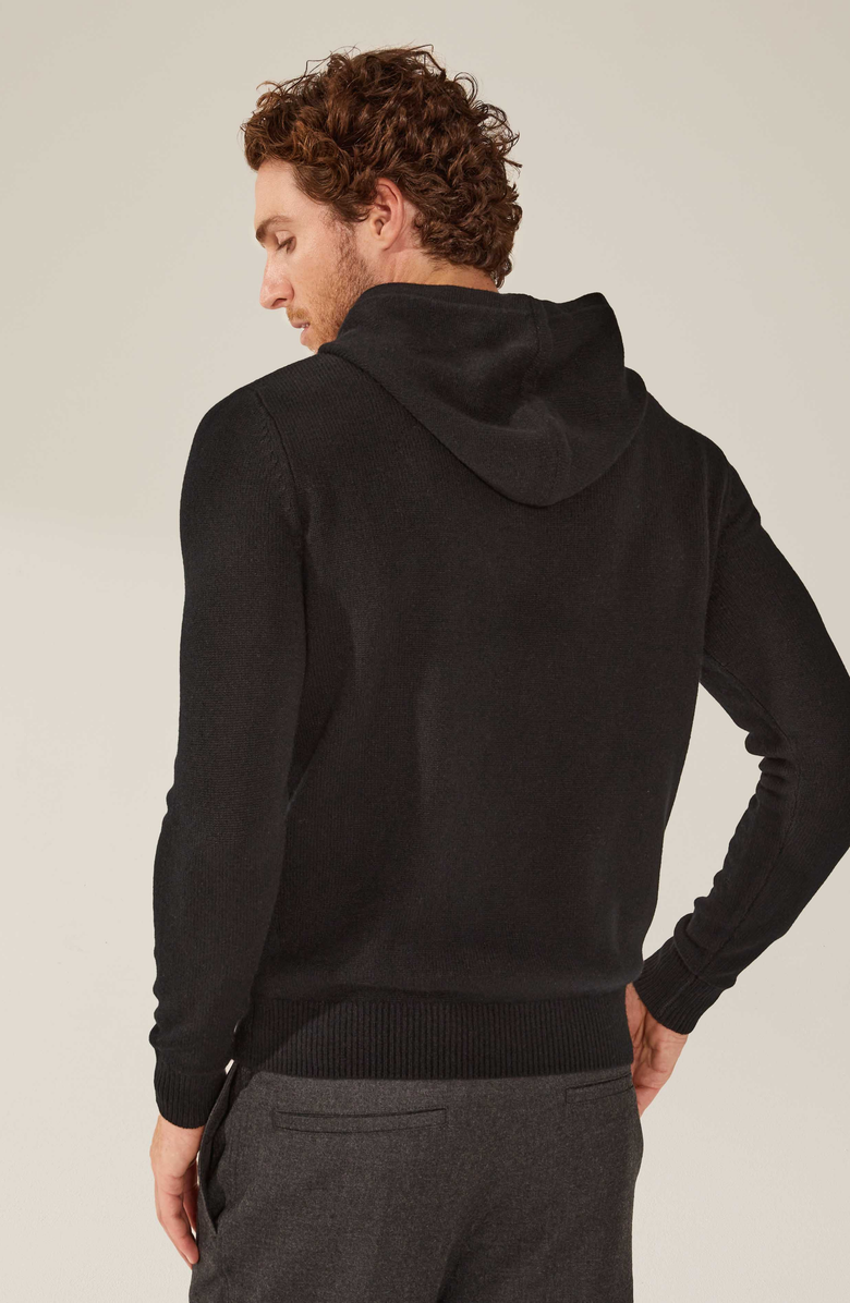 Italic Jasper Cashmere Hoodie, Alternate, color, Black