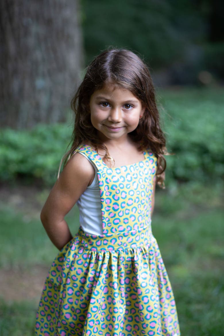 Pinafore Dress, Alternate, color, Cheetah
