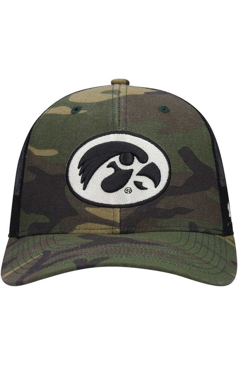 '47 Men's '47 Camo/Black Iowa Hawkeyes Team Logo Trucker Snapback Hat, Alternate, color, Camo