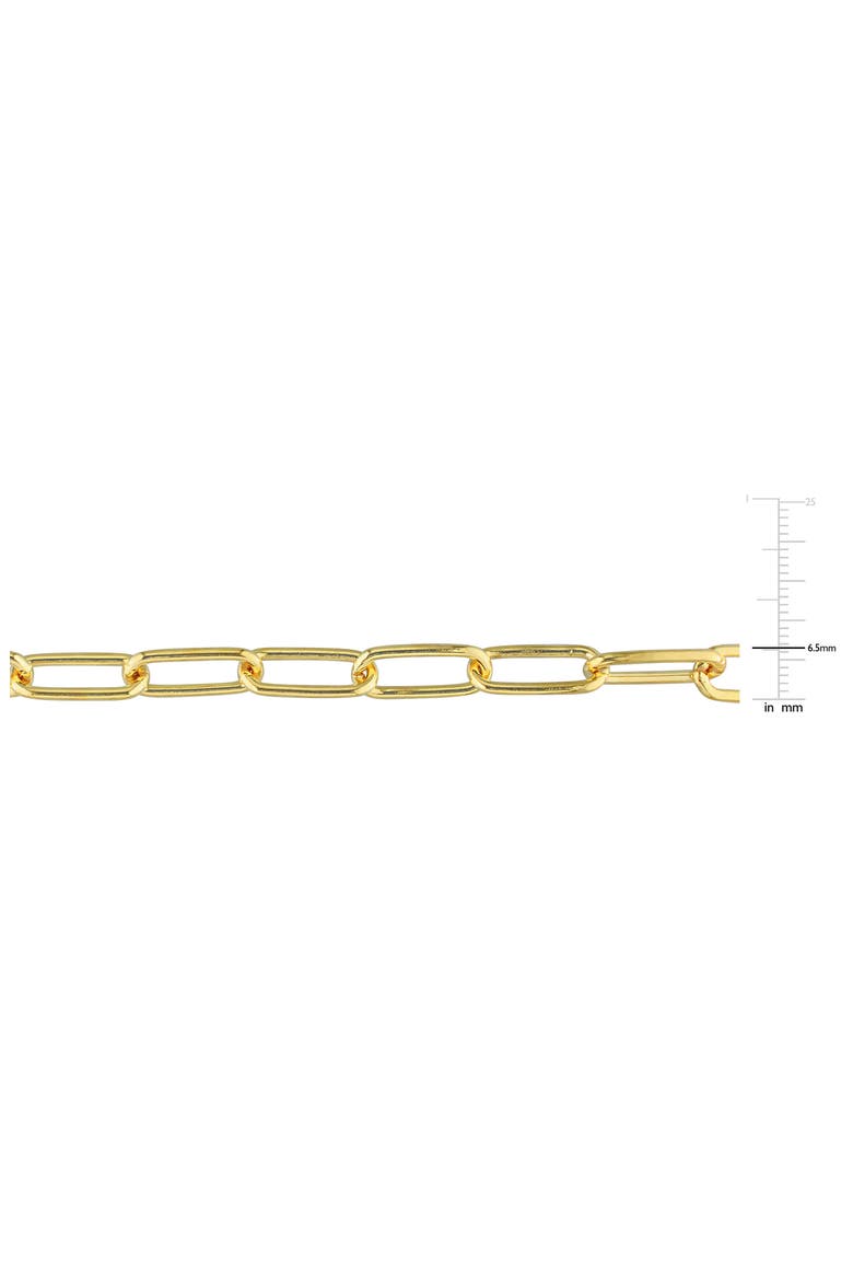 6mm Paper Clip Chain Bracelet, Alternate, color, GOLD