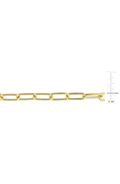 Delmar 6mm Paper Clip Chain Bracelet In Gold