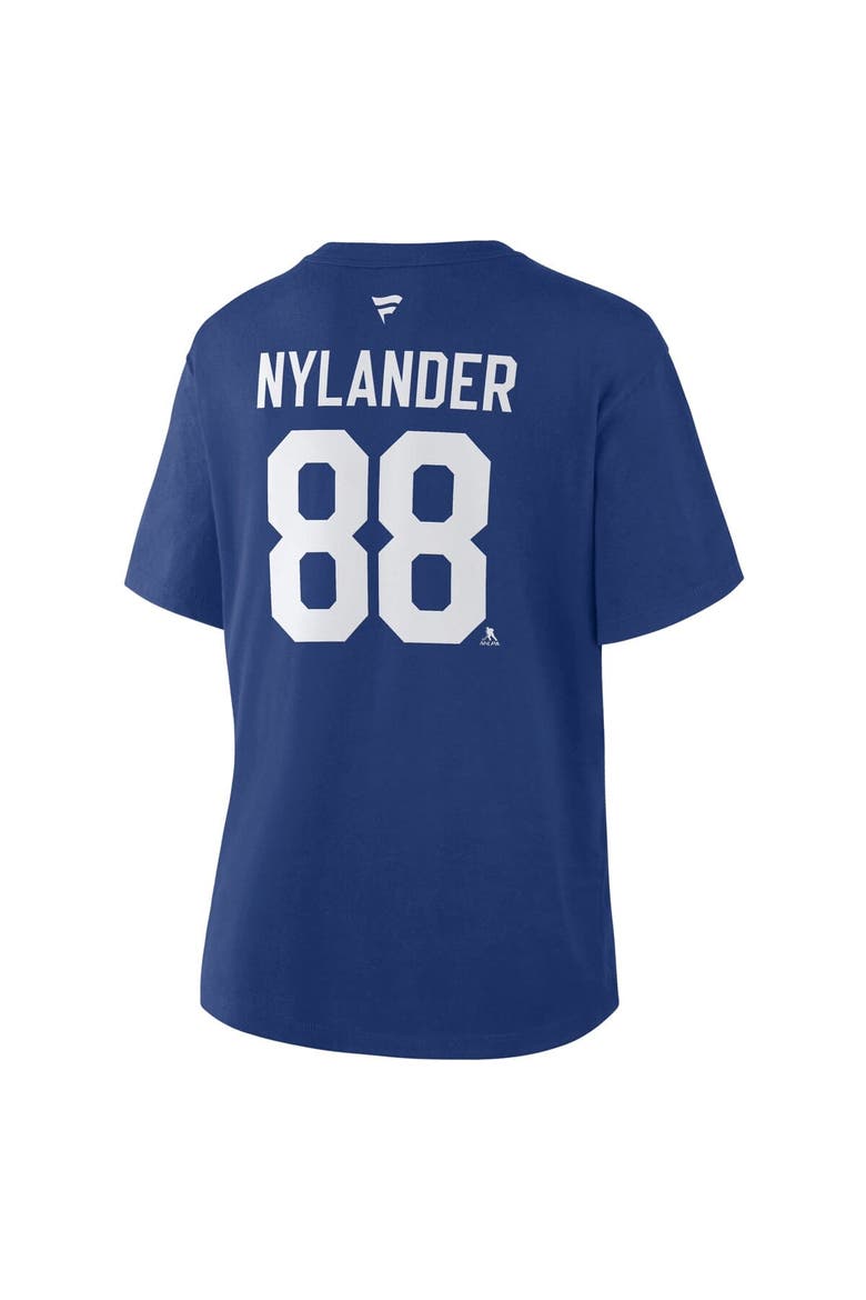 Women's Fanatics William Nylander Blue Toronto Maple Leafs Authentic Stack Name & Number T-Shirt, Alternate, color, Blue
